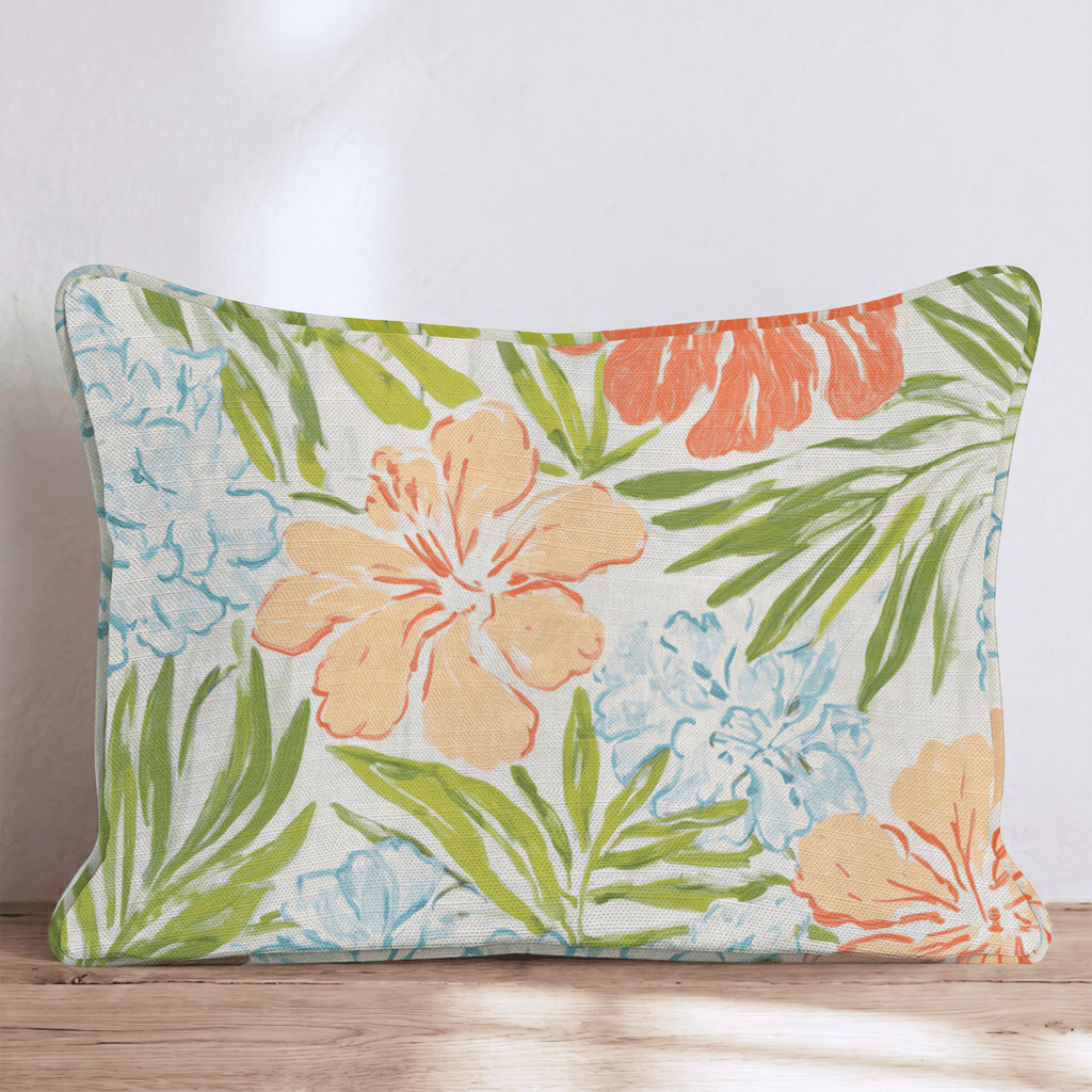 Flowers in the Breeze Throw Pillow - Hillcroft Home