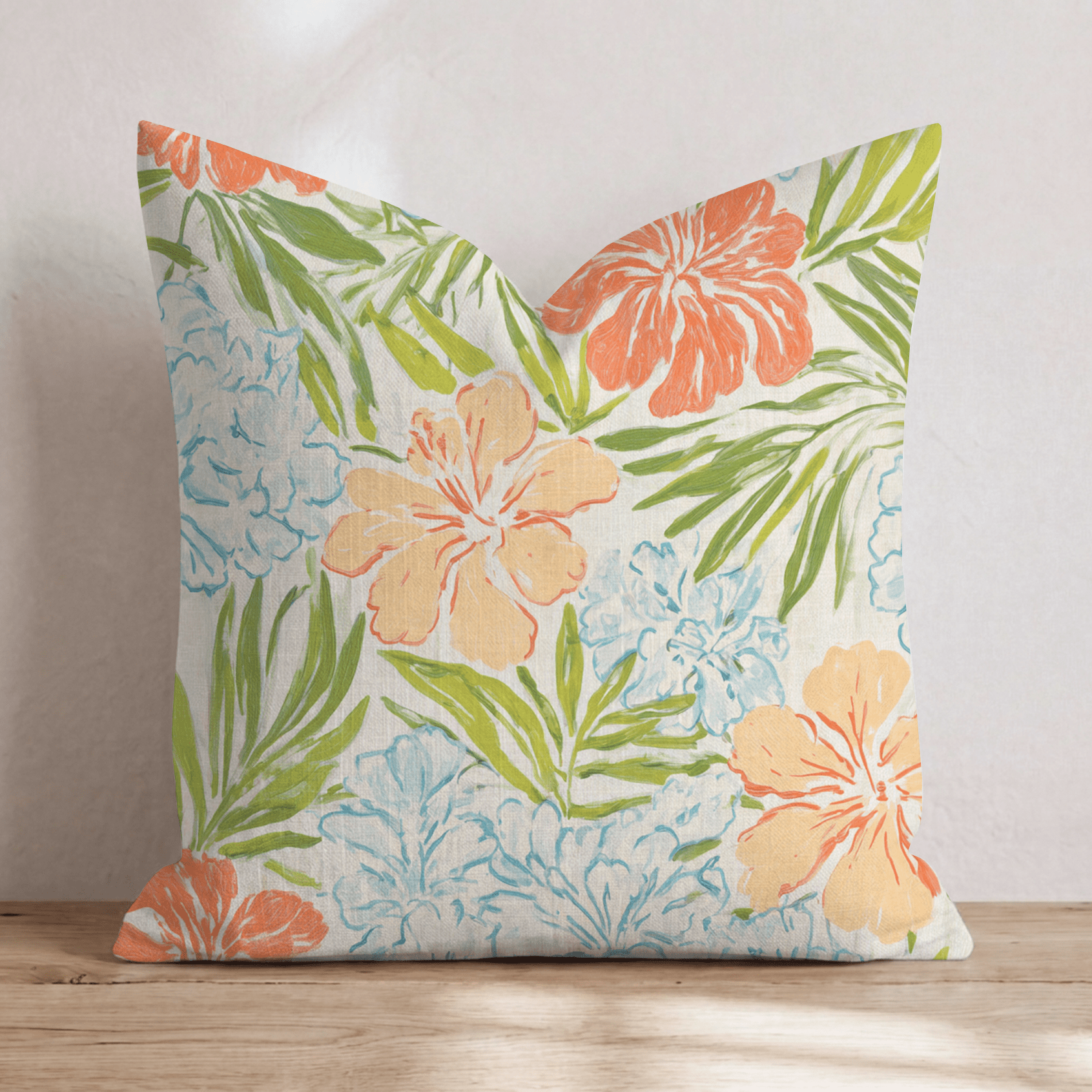 Flowers in the Breeze Throw Pillow - Hillcroft Home
