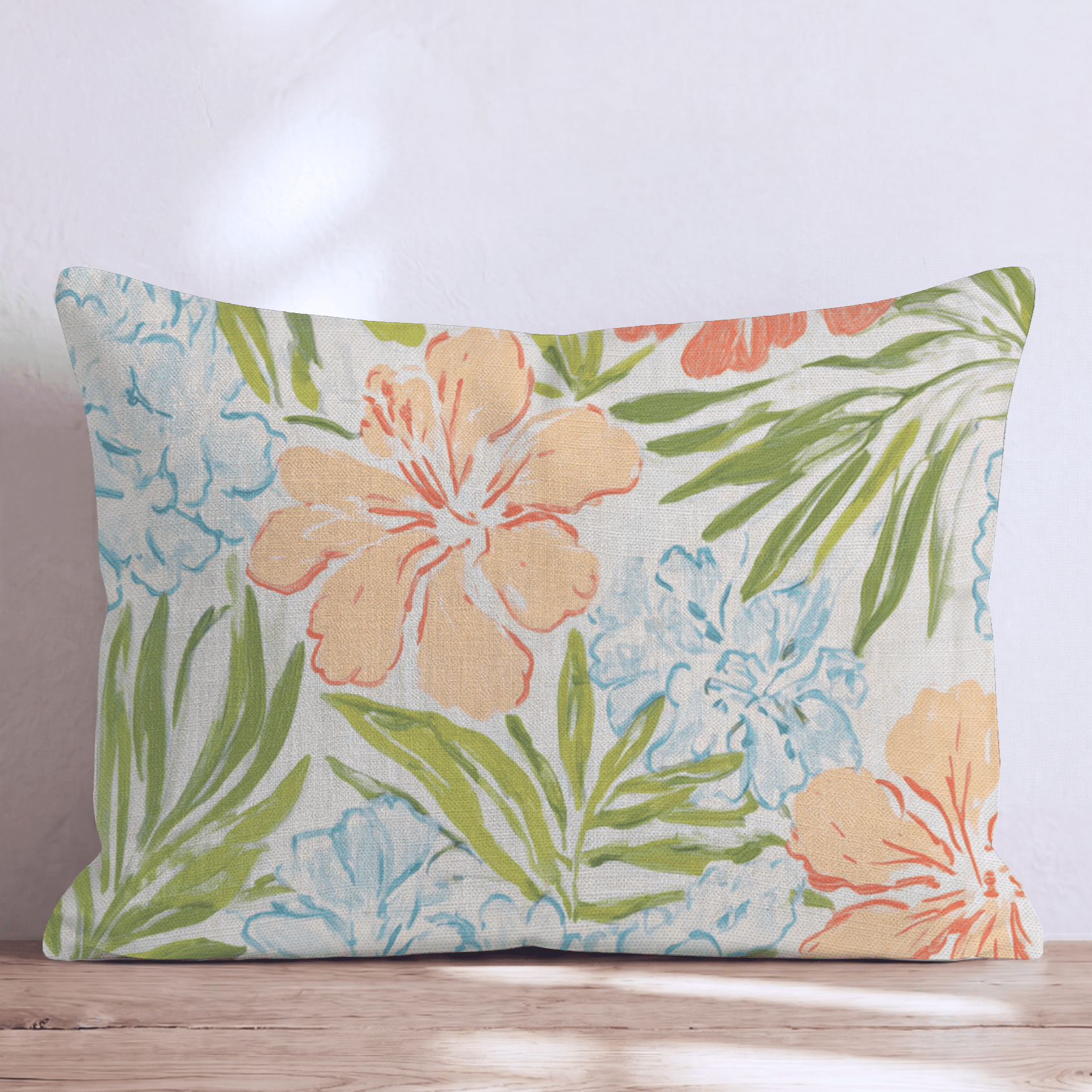 Flowers in the Breeze Throw Pillow - Hillcroft Home