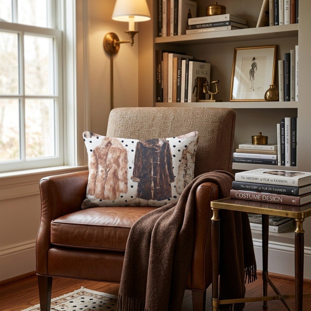 Fluffy Coats Throw Pillow - Hillcroft Home