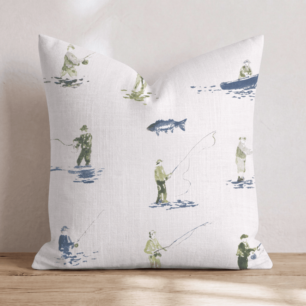Fly Fishing Day Throw Pillow - Hillcroft Home