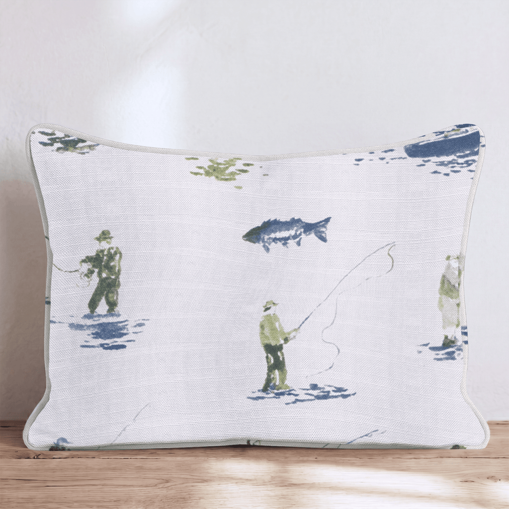 Fly Fishing Day Throw Pillow - Hillcroft Home
