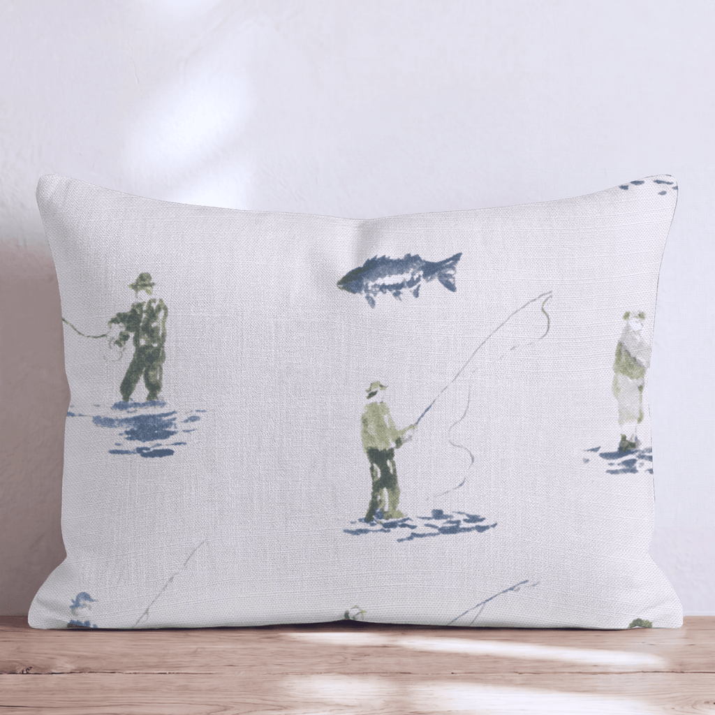 Fly Fishing Day Throw Pillow - Hillcroft Home