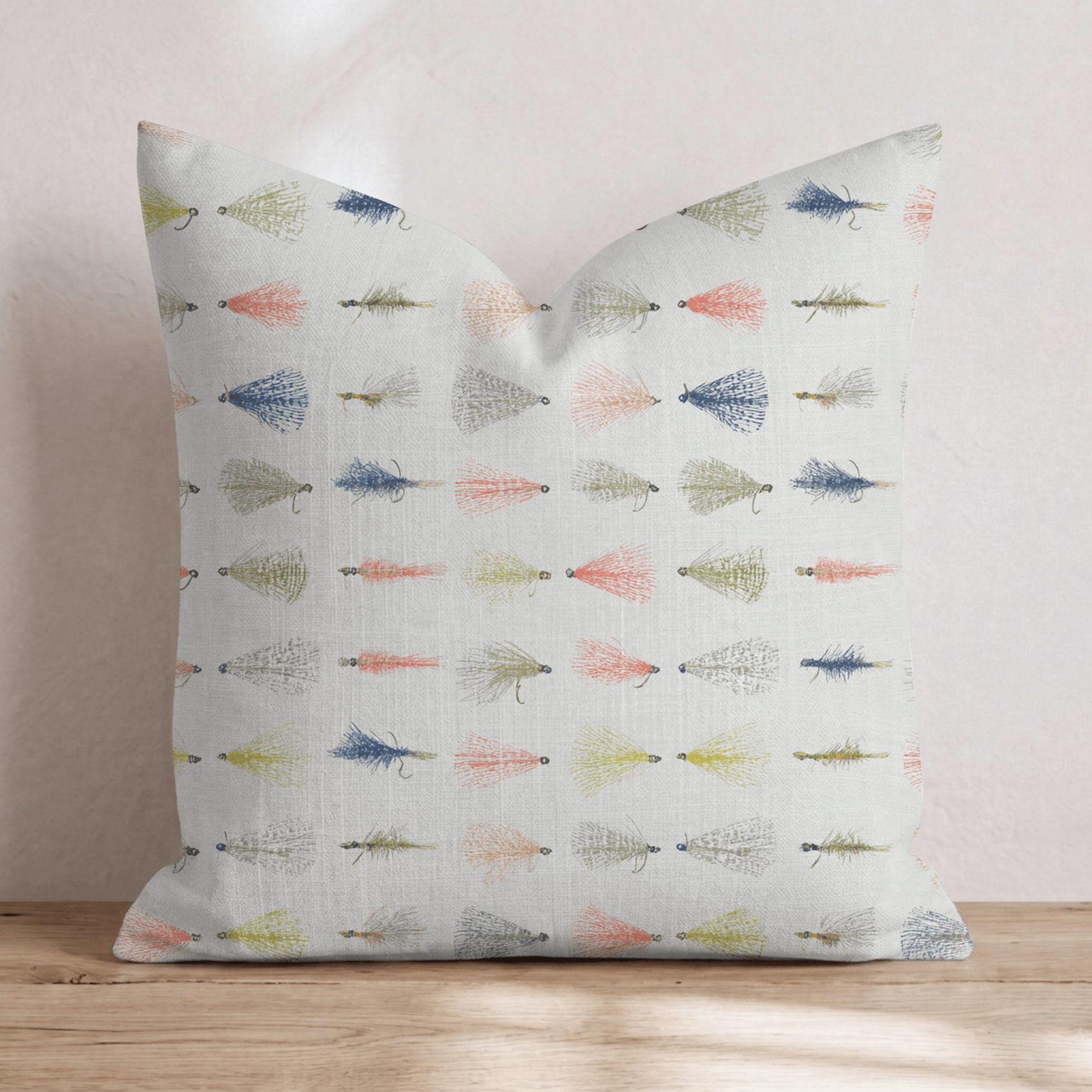 Fly Fishing Tackle Throw Pillow - Hillcroft Home