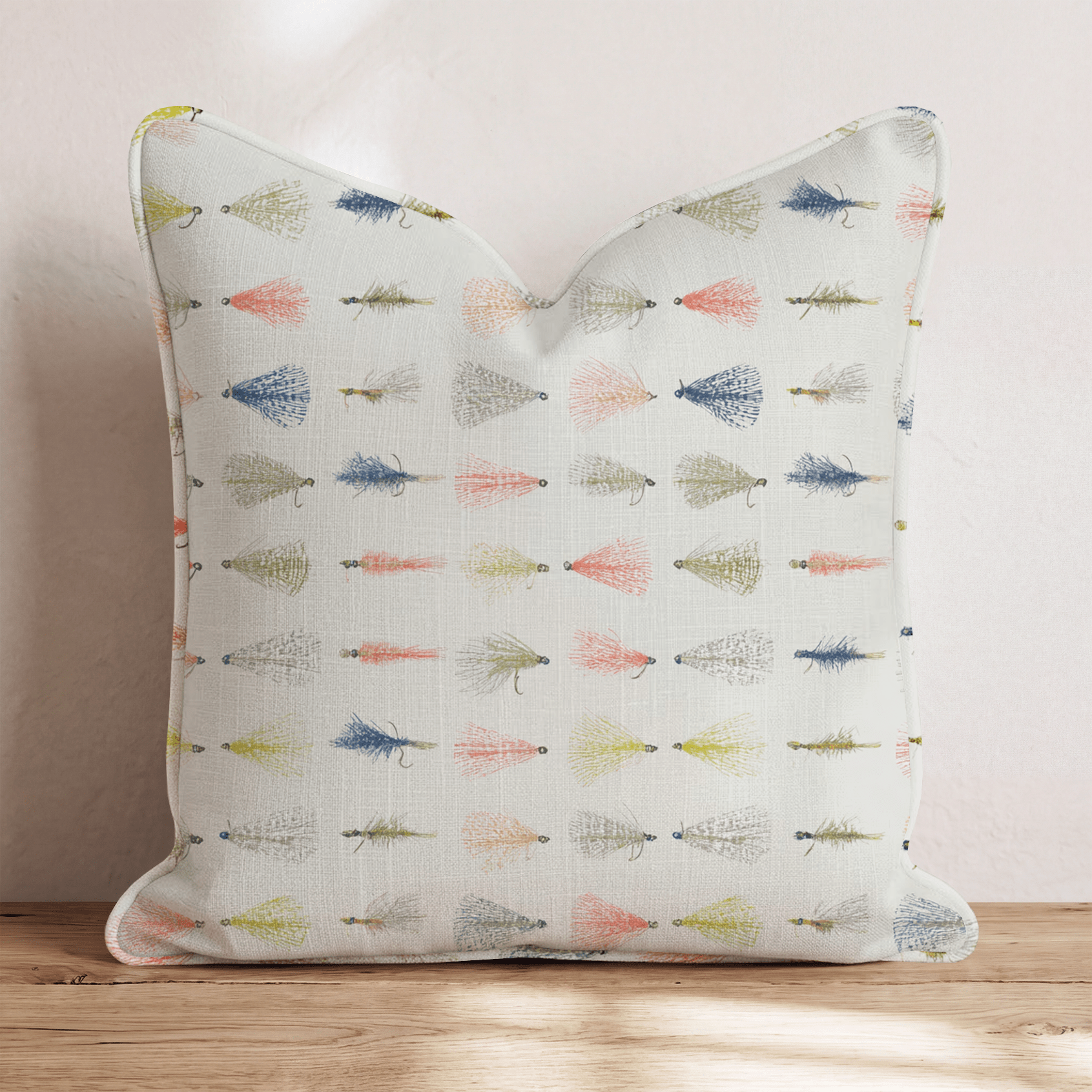 Fly Fishing Tackle Throw Pillow - Hillcroft Home