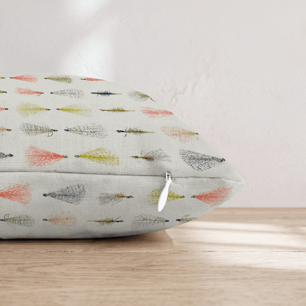 Fly Fishing Tackle Throw Pillow - Hillcroft Home