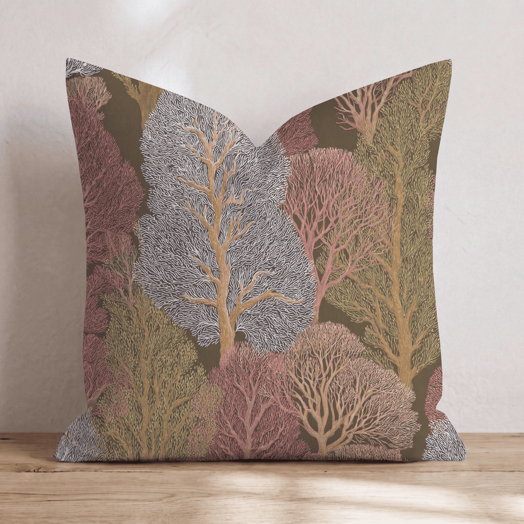 Foliage And Trees Throw Pillow - Hillcroft Home