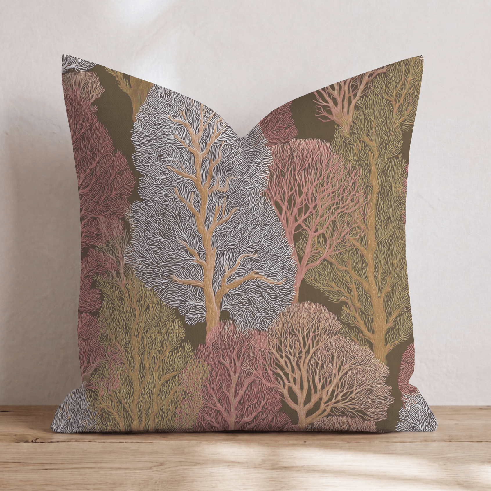 Foliage And Trees Throw Pillow - Hillcroft Home