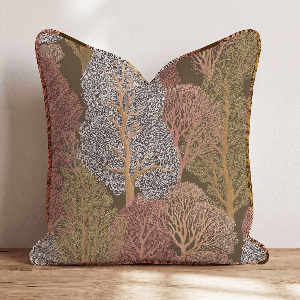 Foliage And Trees Throw Pillow - Hillcroft Home