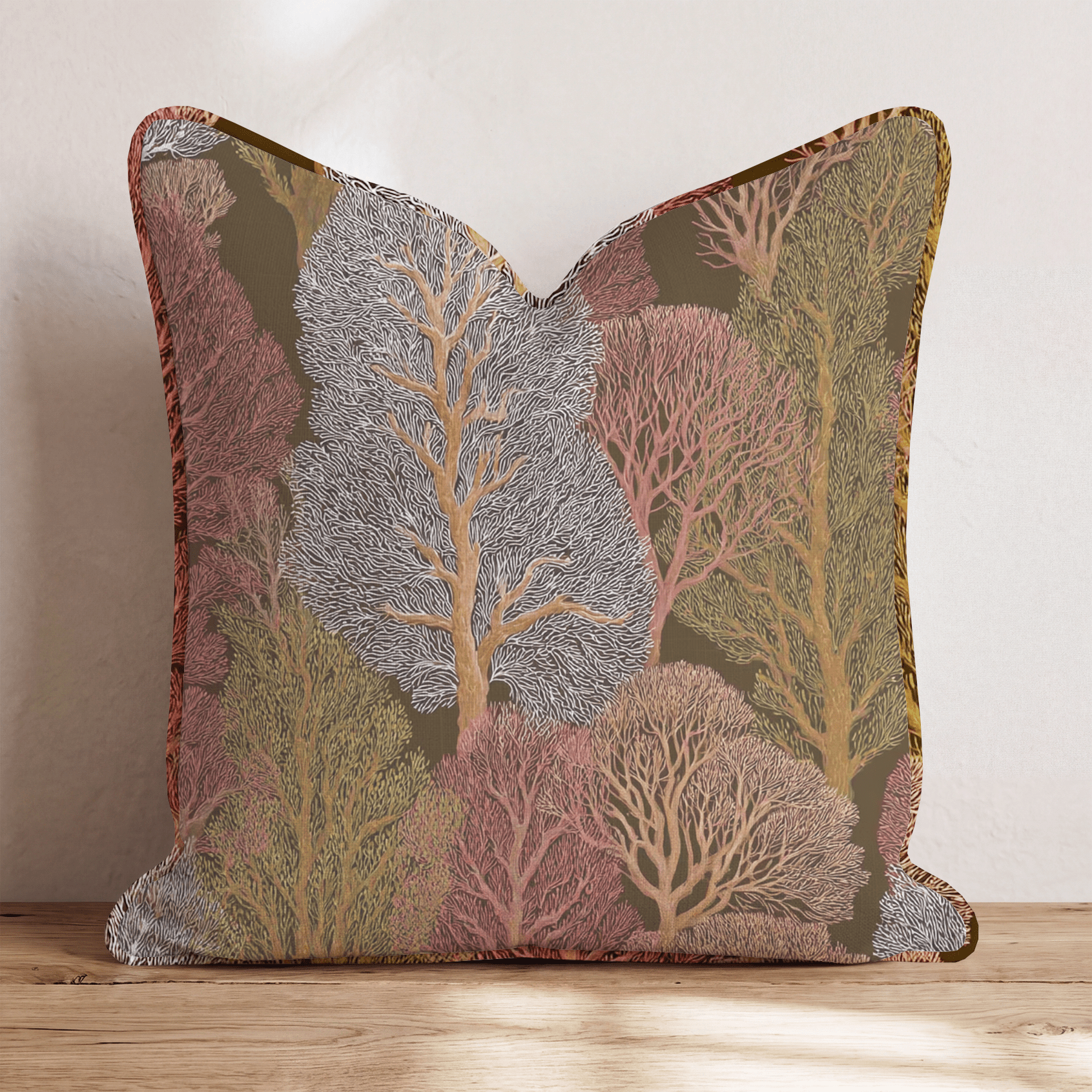 Foliage And Trees Throw Pillow - Hillcroft Home