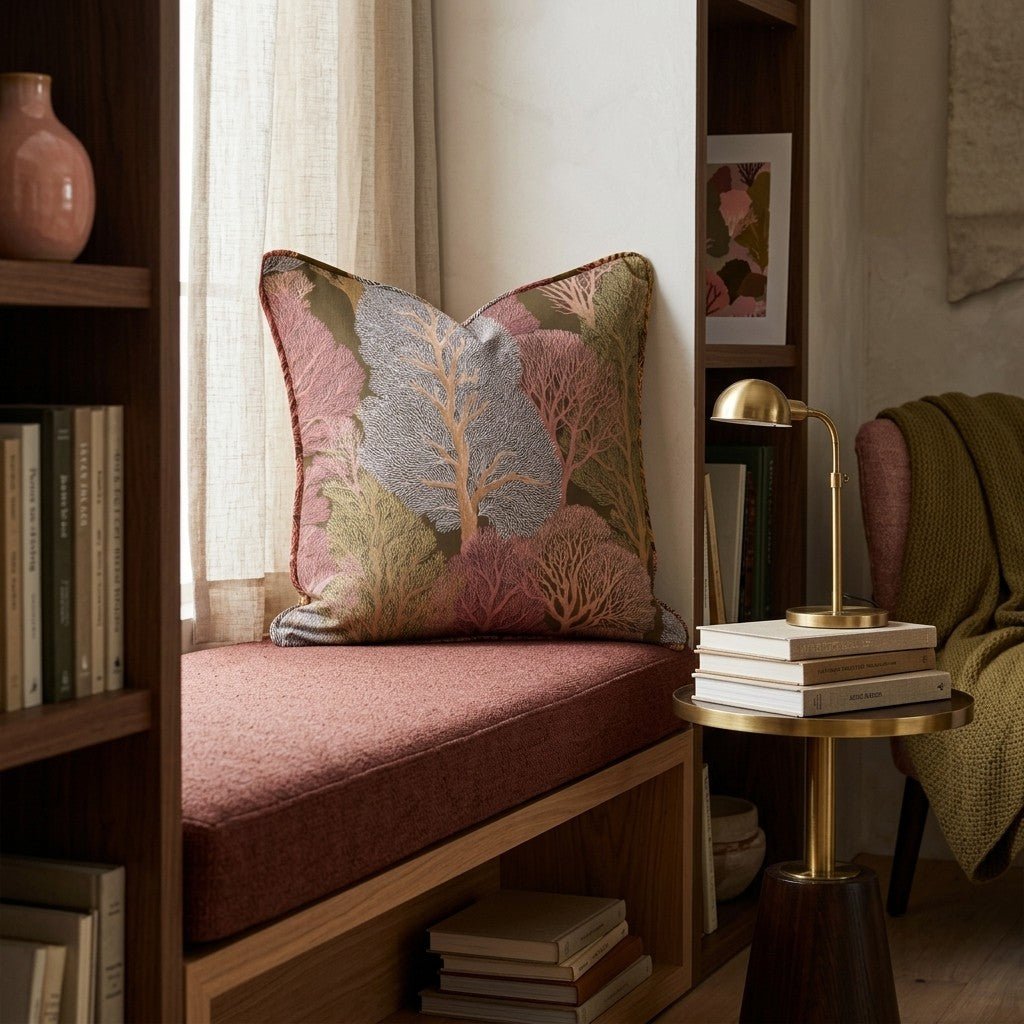 Foliage And Trees Throw Pillow - Hillcroft Home