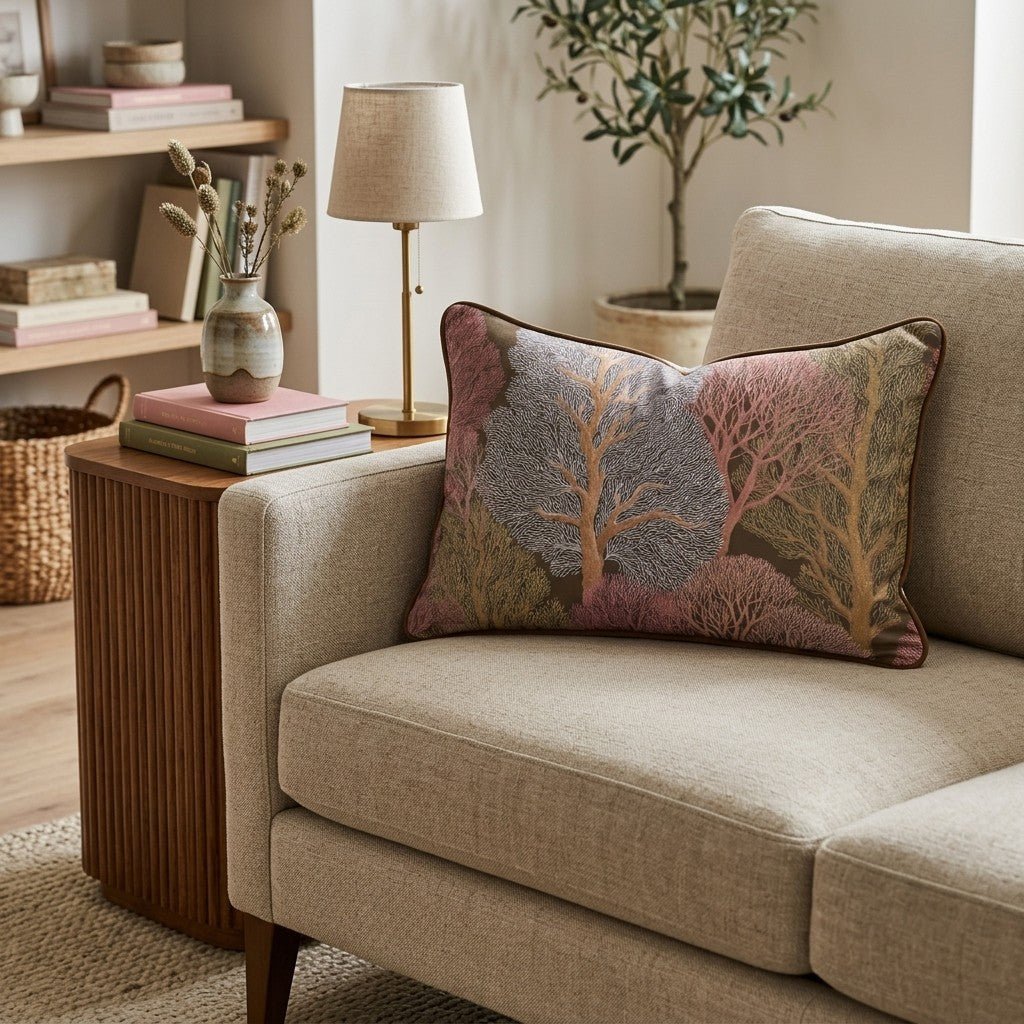 Foliage And Trees Throw Pillow - Hillcroft Home