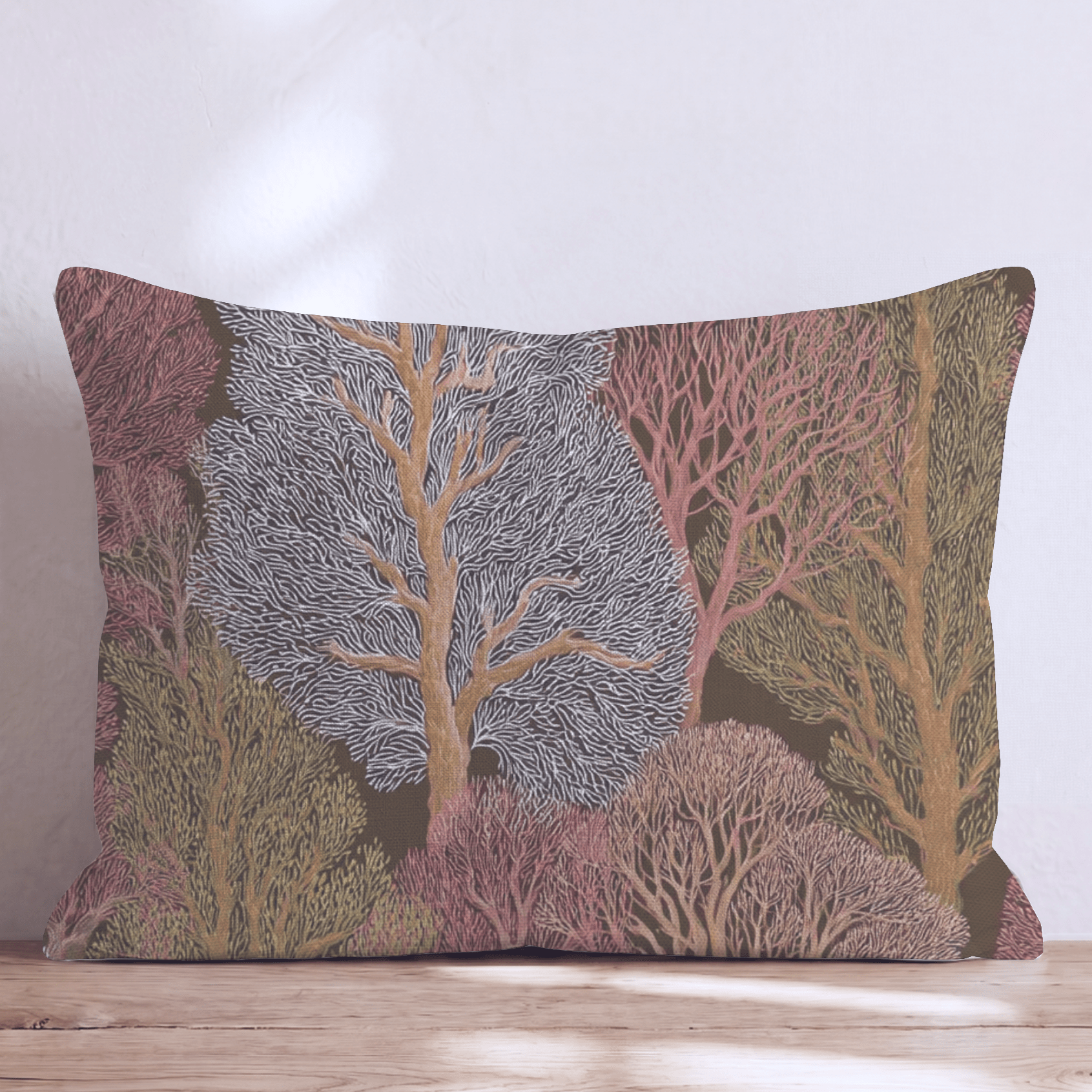 Foliage And Trees Throw Pillow - Hillcroft Home