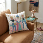 Folk Art Three Kings Throw Pillow - Hillcroft Home