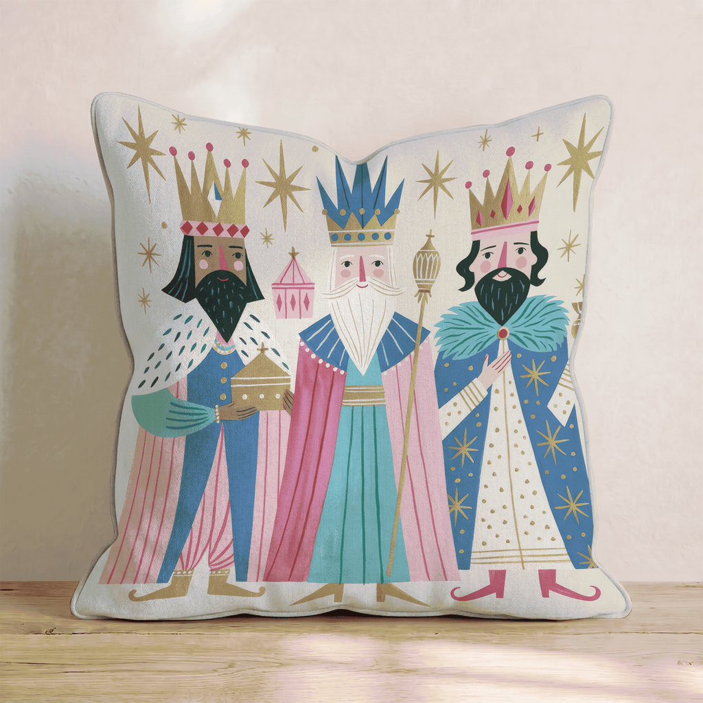 Folk Art Three Kings Throw Pillow - Hillcroft Home