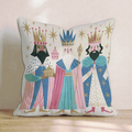 Folk Art Three Kings Throw Pillow - Hillcroft Home
