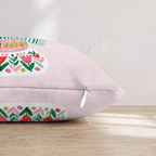 Folk Flower Snowman Throw Pillow - Hillcroft Home