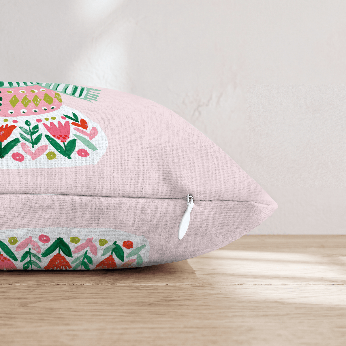 Folk Flower Snowman Throw Pillow - Hillcroft Home