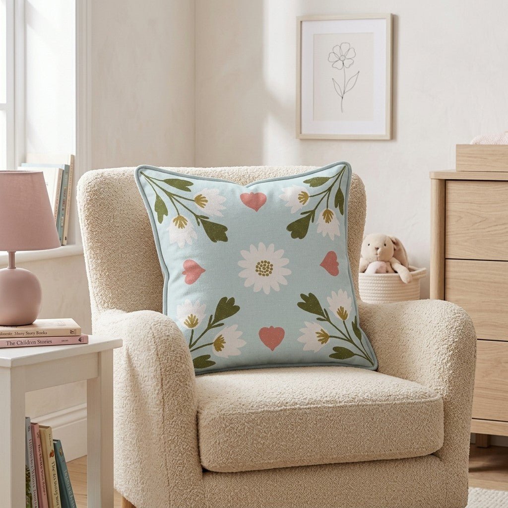 Folk Garden Throw Pillow - Hillcroft Home