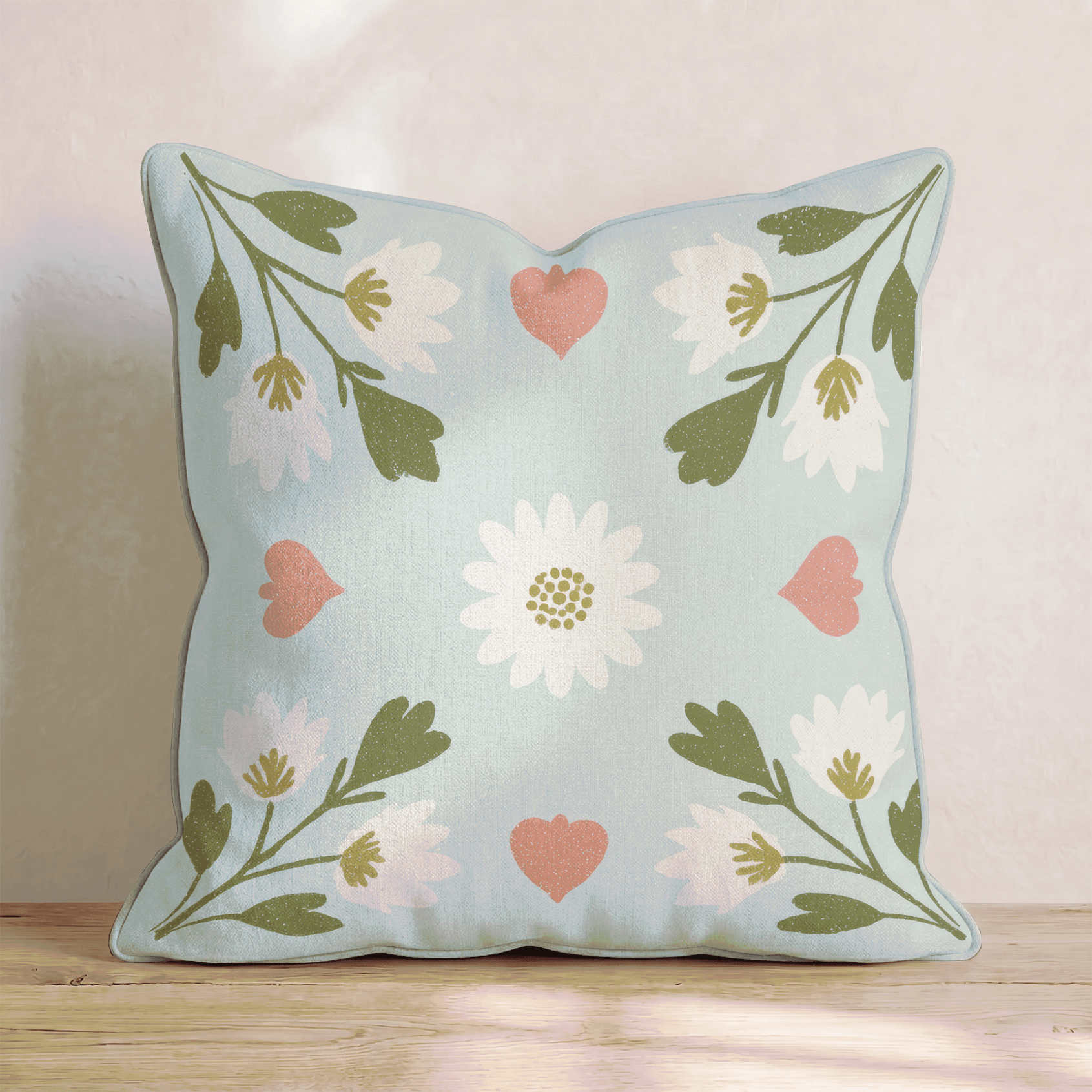 Folk Garden Throw Pillow - Hillcroft Home