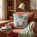 Folk Nutcracker Garden Throw Pillow - Hillcroft Home