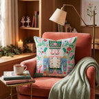 Folk Nutcracker Garden Throw Pillow throw pillow - Hillcroft Home
