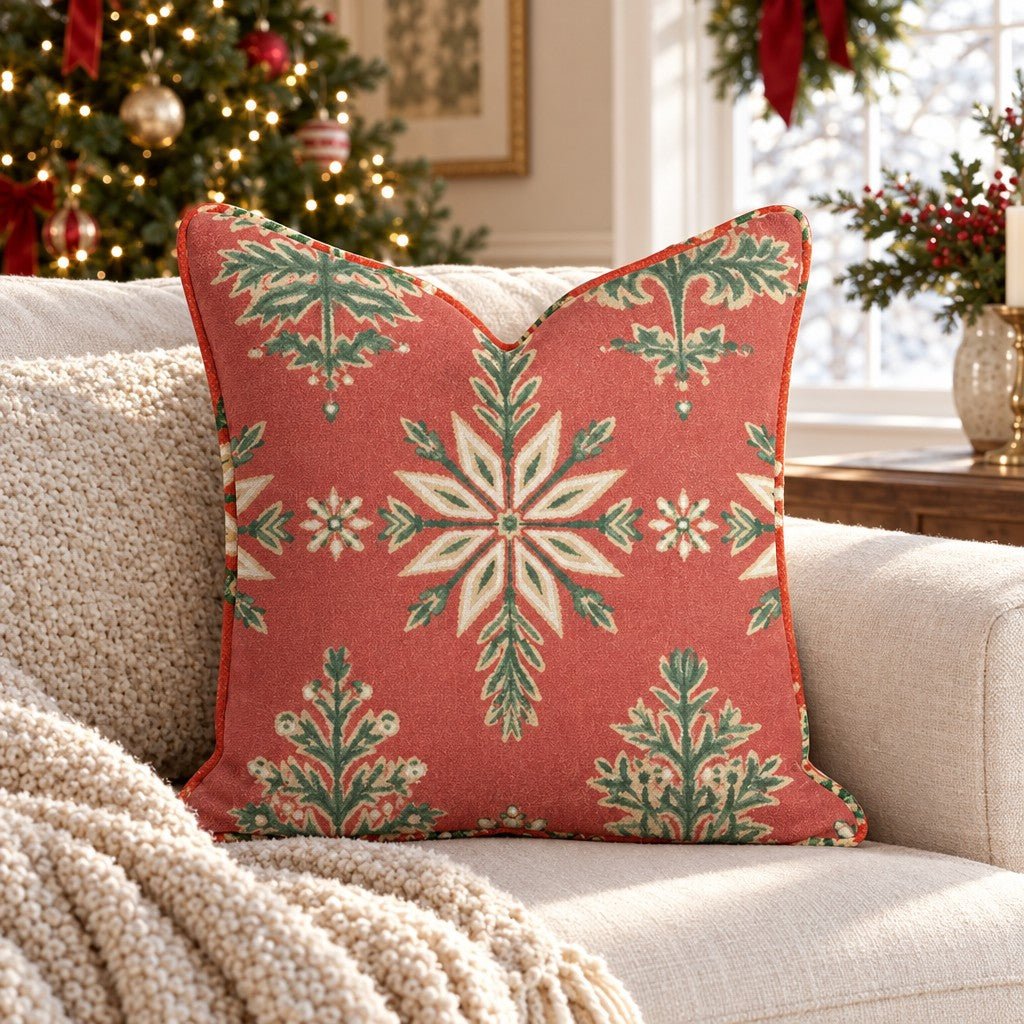 Folk Tale Fir Throw Pillow throw pillow - Hillcroft Home