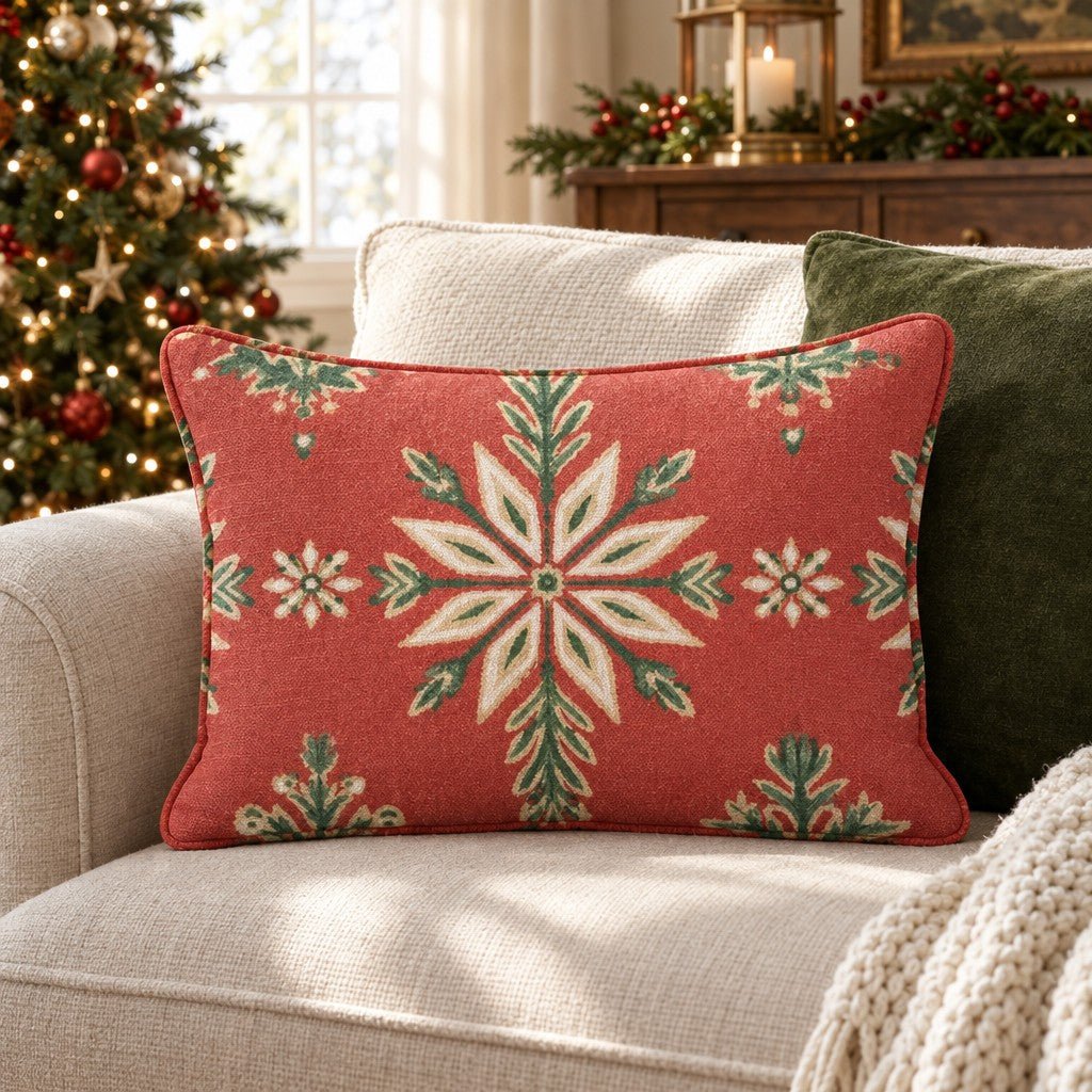 Folk Tale Fir Throw Pillow throw pillow - Hillcroft Home