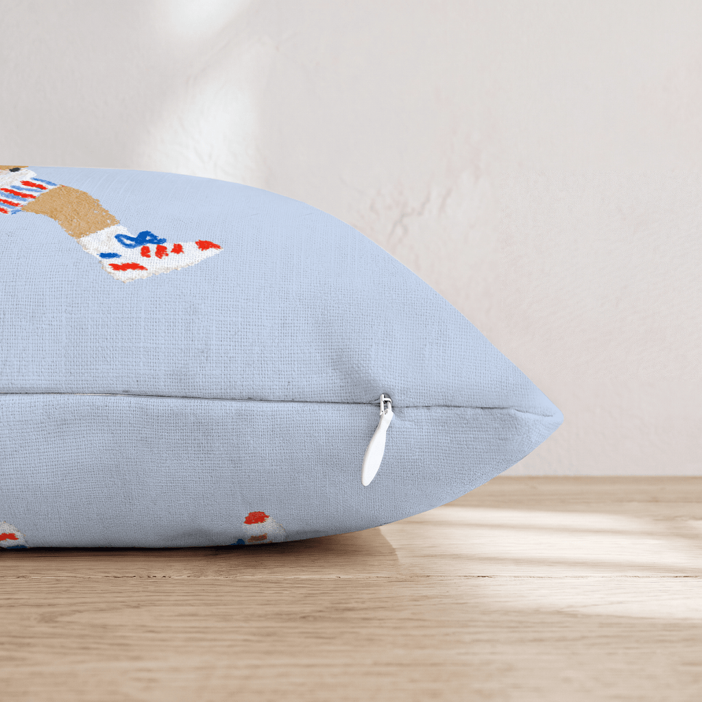 Folk Tennis Rally Throw Pillow - Hillcroft Home
