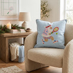 Folk Tennis Rally Throw Pillow throw pillow - Hillcroft Home