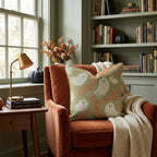 Folky Ghosts on Sage Throw Pillow - Hillcroft Home