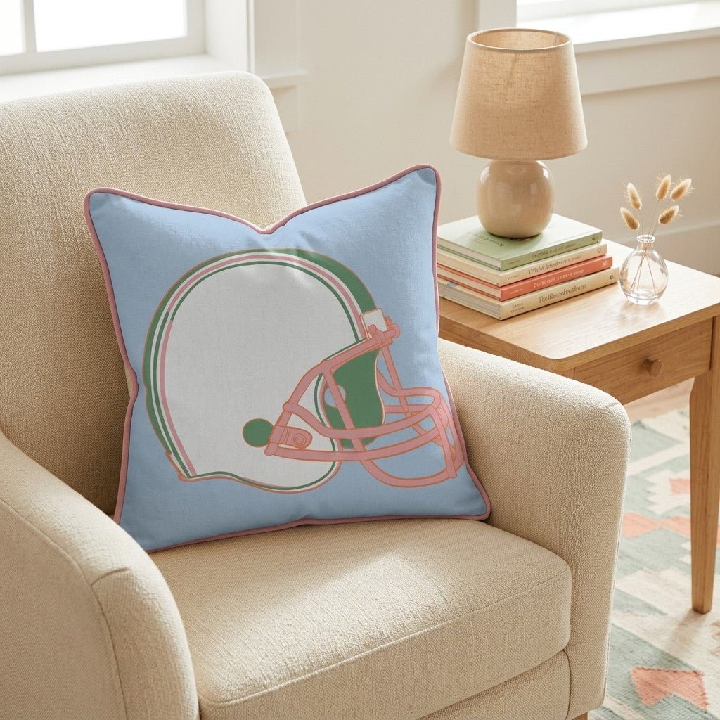 Football Helmet Throw Pillow - Hillcroft Home
