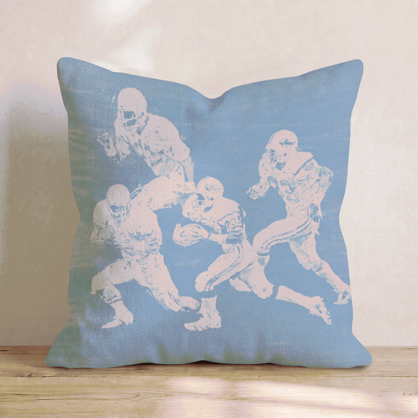 Football In Motion Throw Pillow - Hillcroft Home