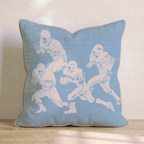 Football In Motion Throw Pillow - Hillcroft Home