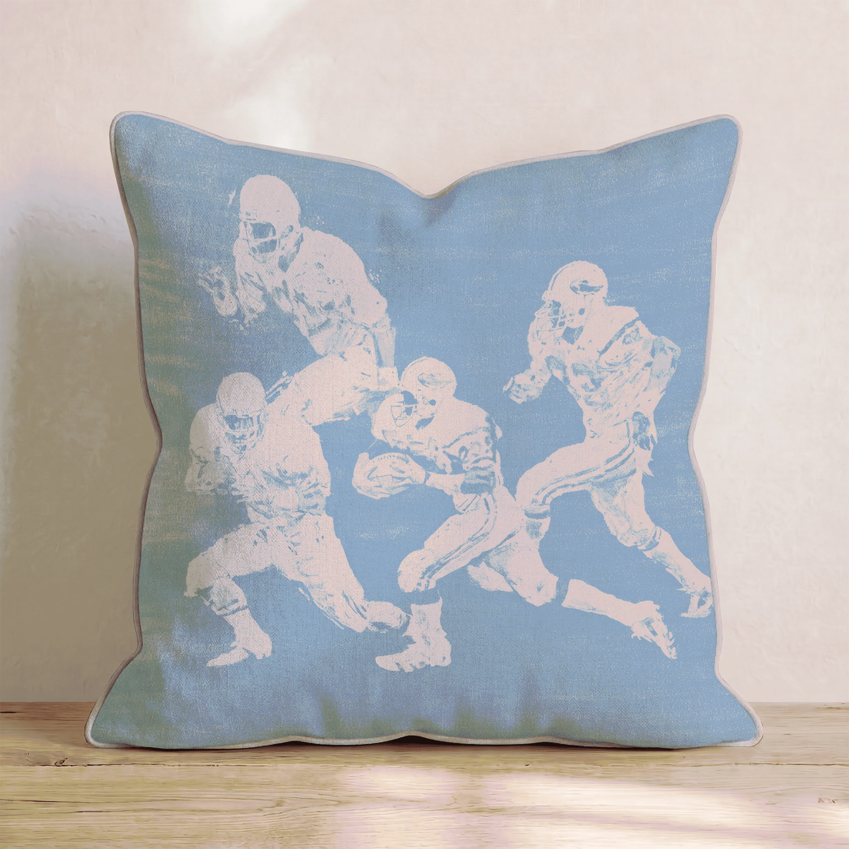 Football In Motion Throw Pillow - Hillcroft Home
