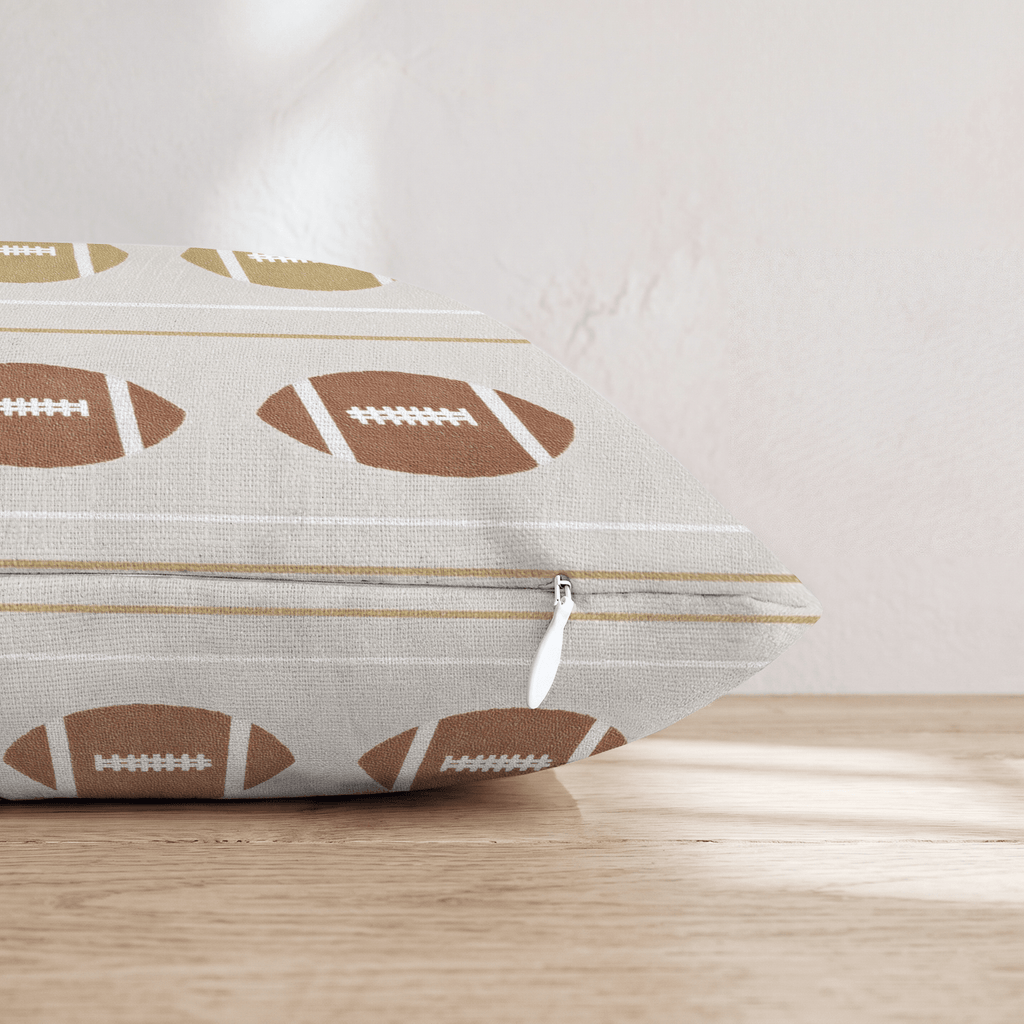 Football Laces Throw Pillow - Hillcroft Home
