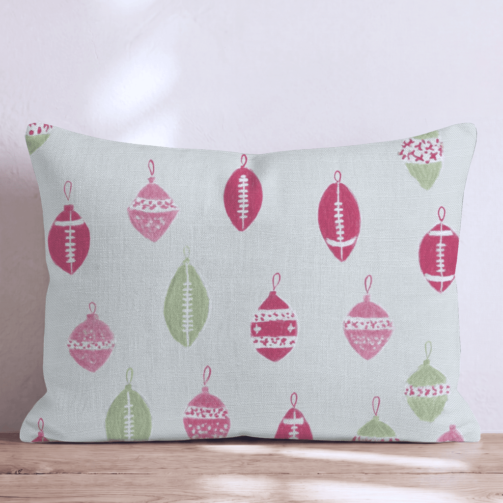 Football Ornament Sage Throw Pillow - Hillcroft Home
