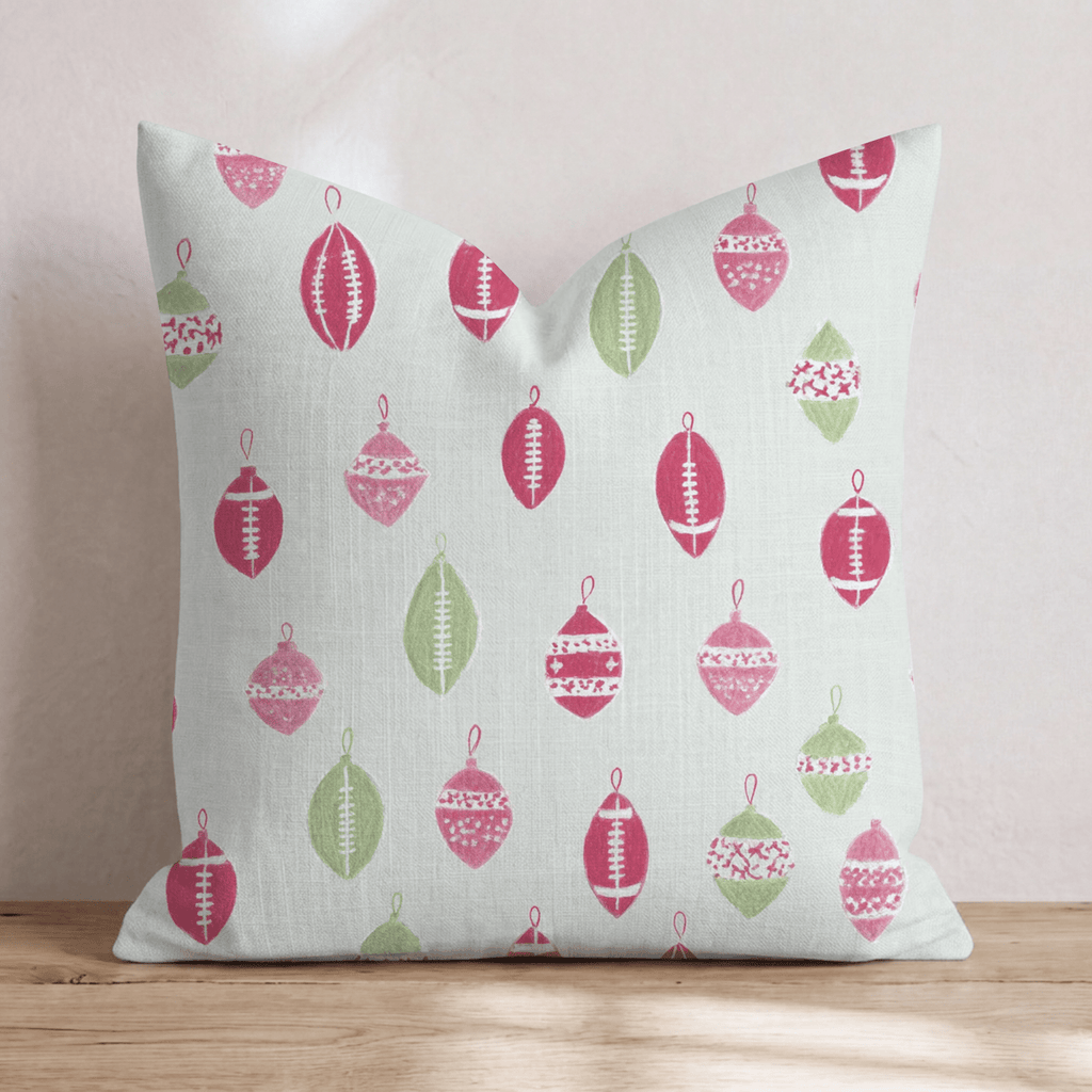 Football Ornament Sage Throw Pillow - Hillcroft Home