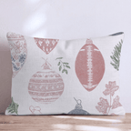 Football Ornament Sketch Cream Throw Pillow - Hillcroft Home