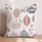 Football Ornament Sketch Cream Throw Pillow - Hillcroft Home
