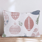 Football Ornament Sketch Cream Throw Pillow - Hillcroft Home