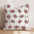 Football Plaid Throw Pillow - Hillcroft Home