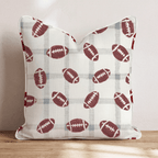 Football Plaid Throw Pillow - Hillcroft Home