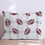 Football Plaid Throw Pillow - Hillcroft Home