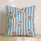 Football Stripes Throw Pillow - Hillcroft Home