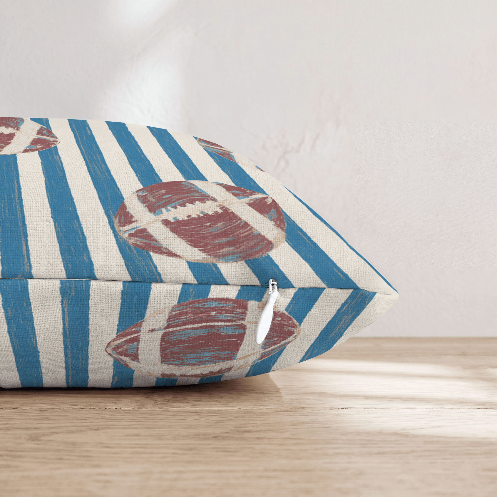 Football Stripes Throw Pillow - Hillcroft Home