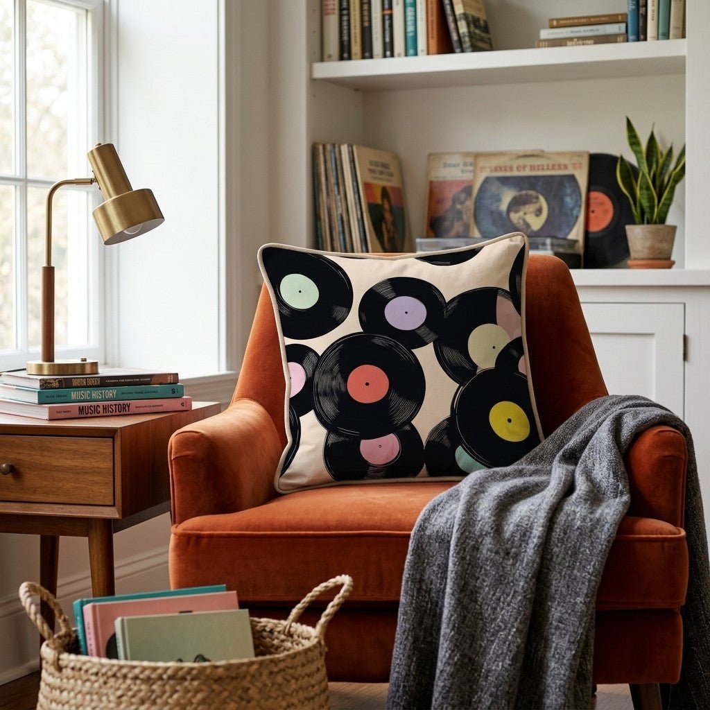 For the Record Throw Pillow - Hillcroft Home