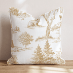 Forest Cat Toile Throw Pillow - Hillcroft Home