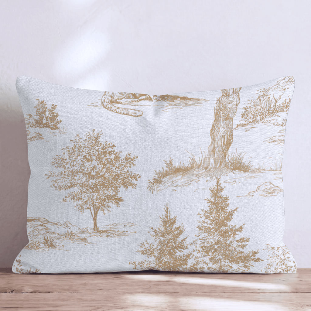 Forest Cat Toile Throw Pillow - Hillcroft Home