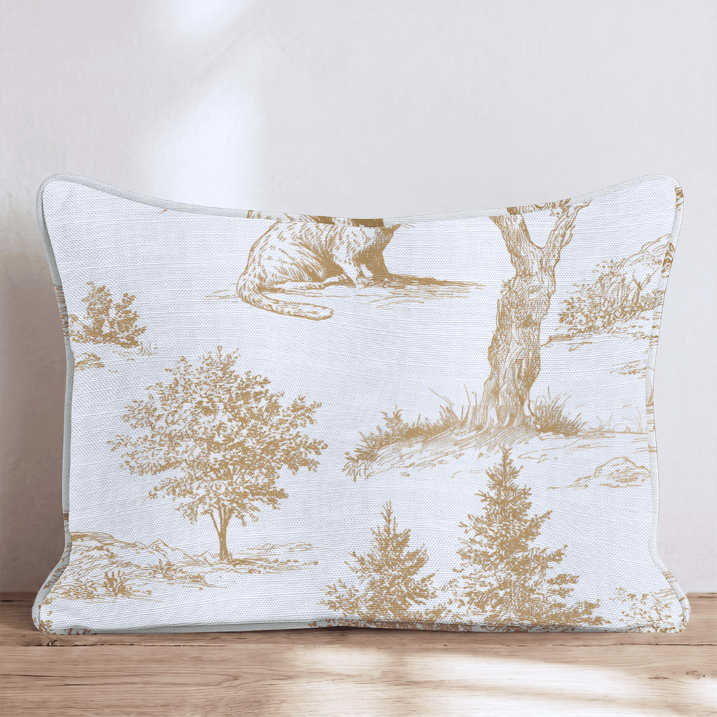 Forest Cat Toile Throw Pillow - Hillcroft Home